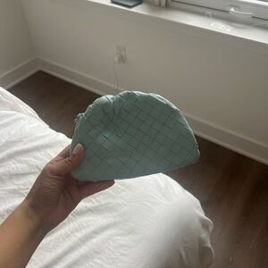 Bottega Veneta Mini Pouch Icy Blue